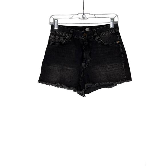 BDG black fringe high rise girlfriend shorts size 26 - Picture 10 of 14